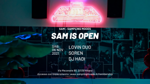 SAM IS OPEN 6 novembre 2021